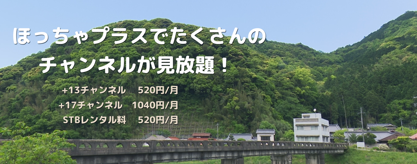 ほっちゃプラスでたくさんのチャンネルが見放題!